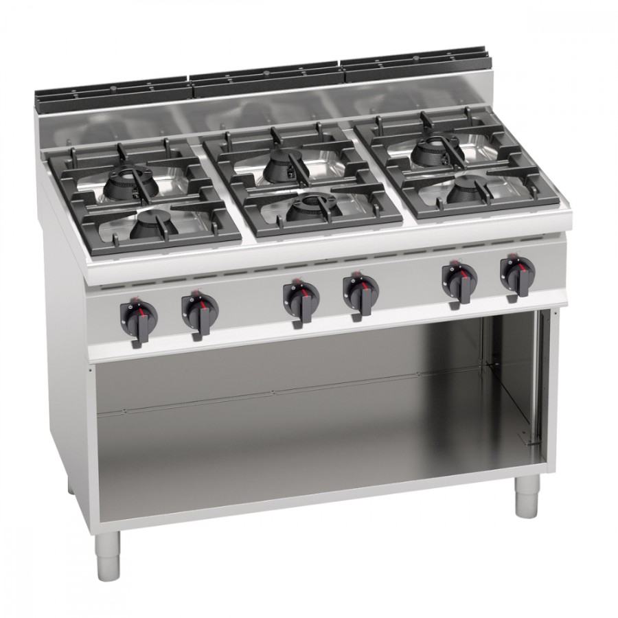 Плита газовая с 6 конфорками GGM Gastro GHB171P