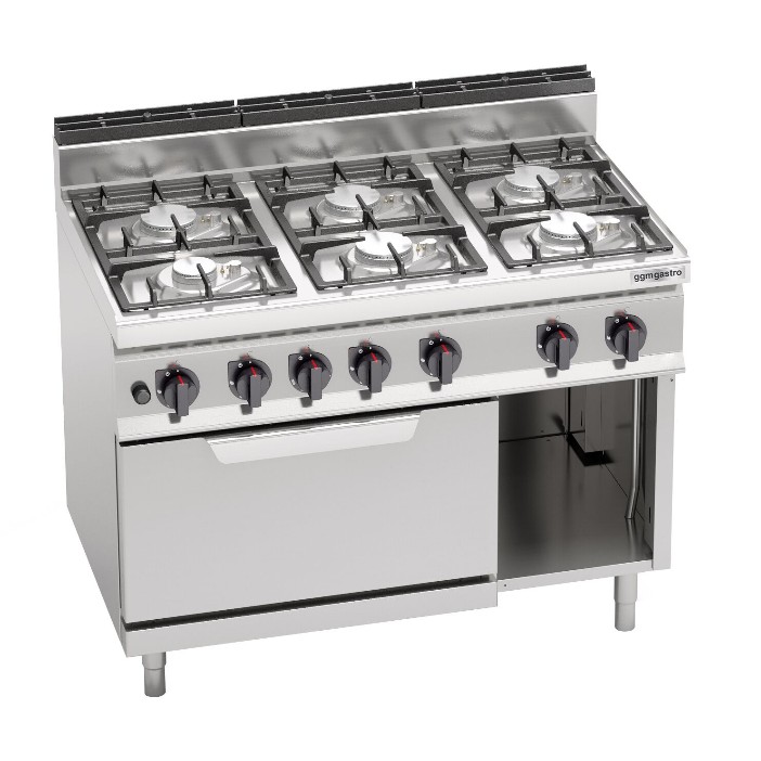 Плита газовая с 6 конфорками GGM Gastro GHB179M+GB8