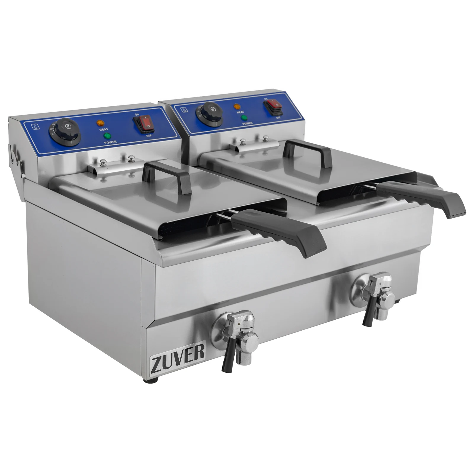 Профессиональная фритюрница с краном ZUVER 2X13 Texas 8000W