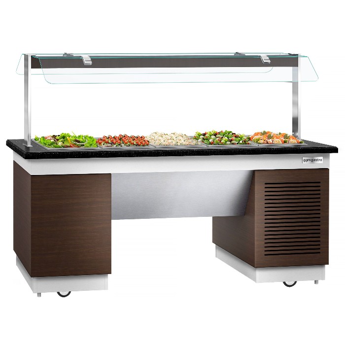 Салат-бар охлаждаемый  2,0 x 0,8 м - 5 х GN 1/1 GGM Gastro KPIN289
