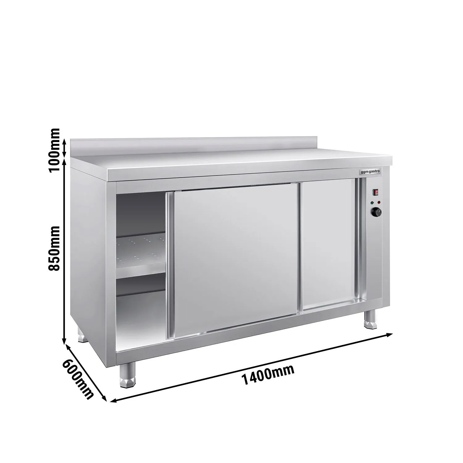 Стол тепловой с бортом PREMIUM 1,4 m GGM Gastro WSR146A