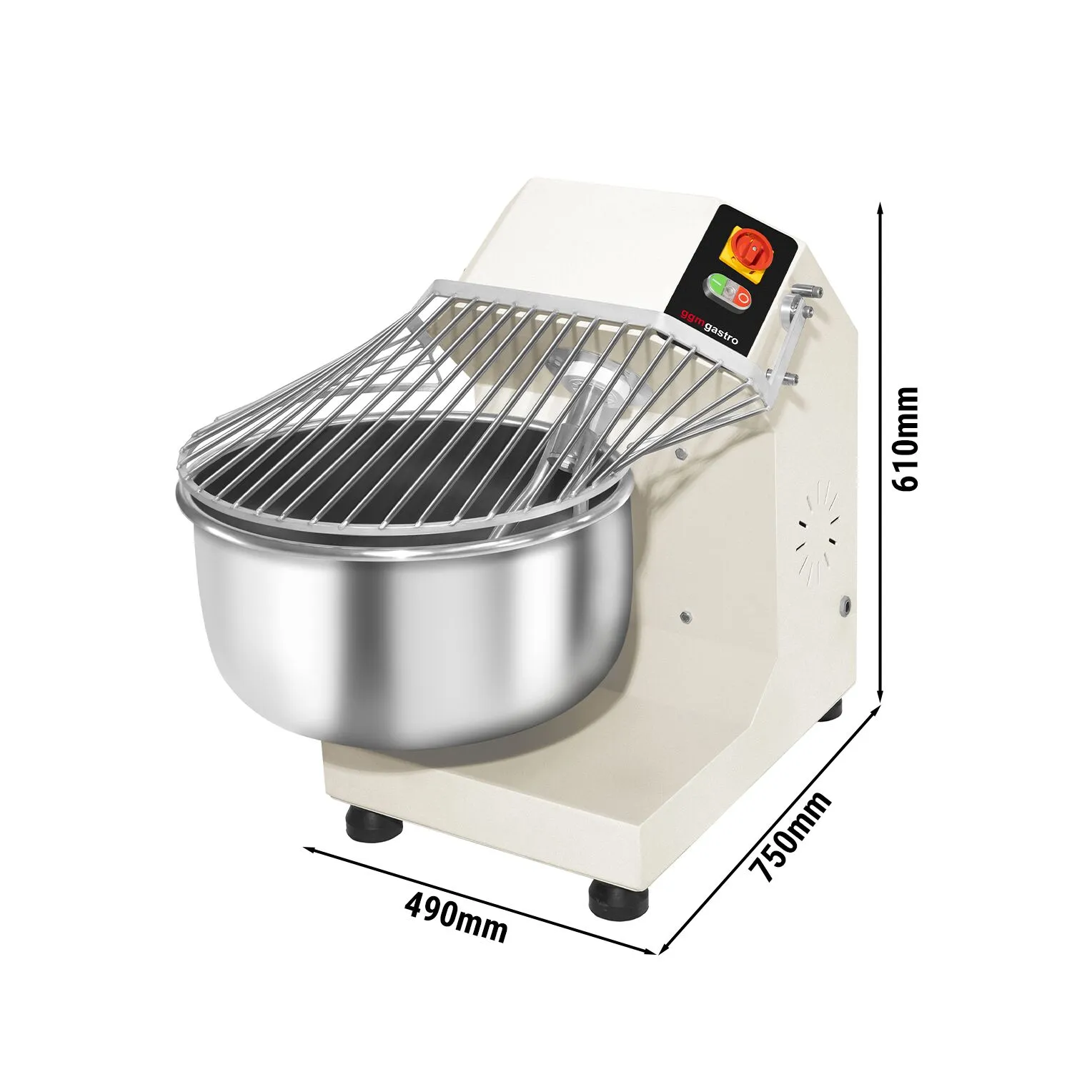 Тестомешалка - 30 л / 15 кг - с фиксированной чашей GGM Gastro TMBO30