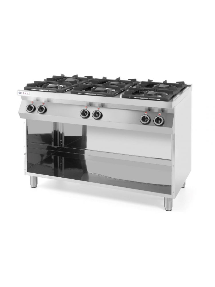 Плита газова 6-ти конфорочна Hendi 226094 Kitchen Line на відкритому модулі