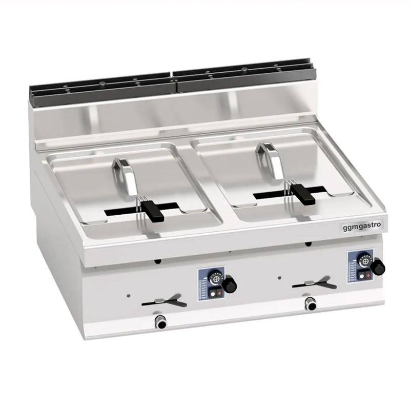 Фритюрница газовая 10+10 л (13,8 кВт) GGM Gastro GFB873T-10+10