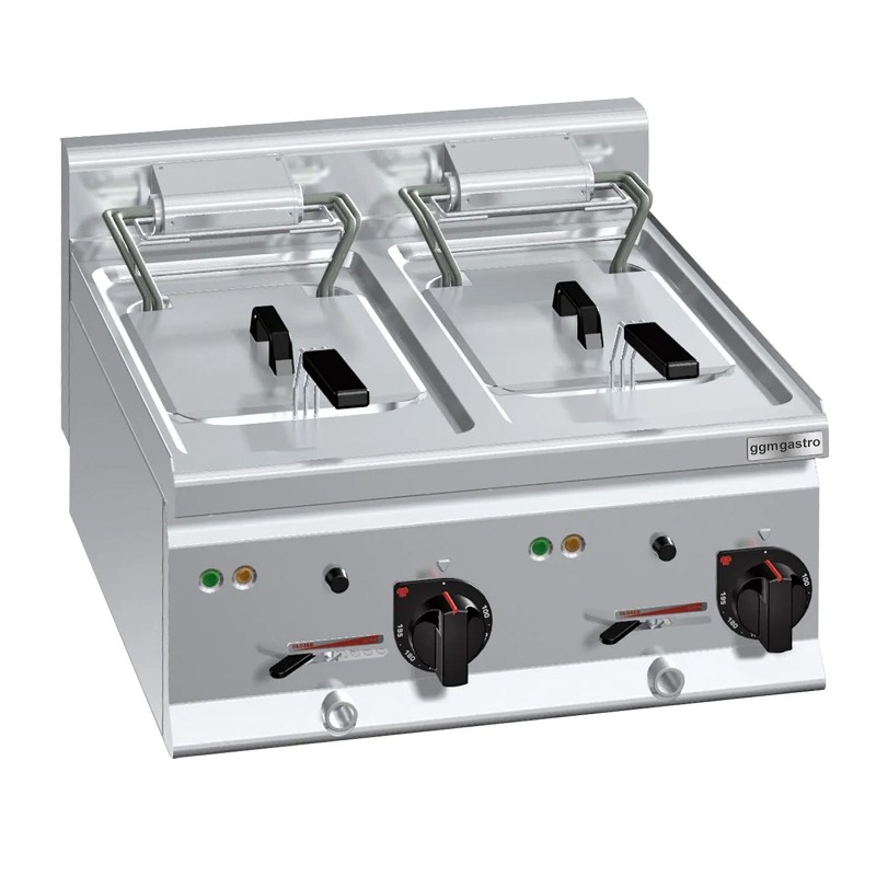 Фритюрница электрическая двойная GGM Gastro EFB663H-10+10