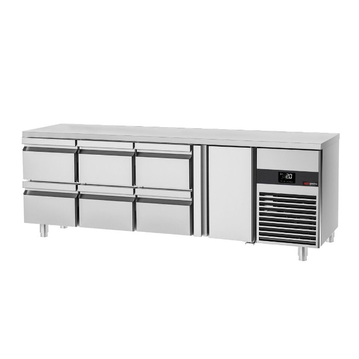 Холодильный стол GGM Gastro KTF227ND-EF#1T#6S