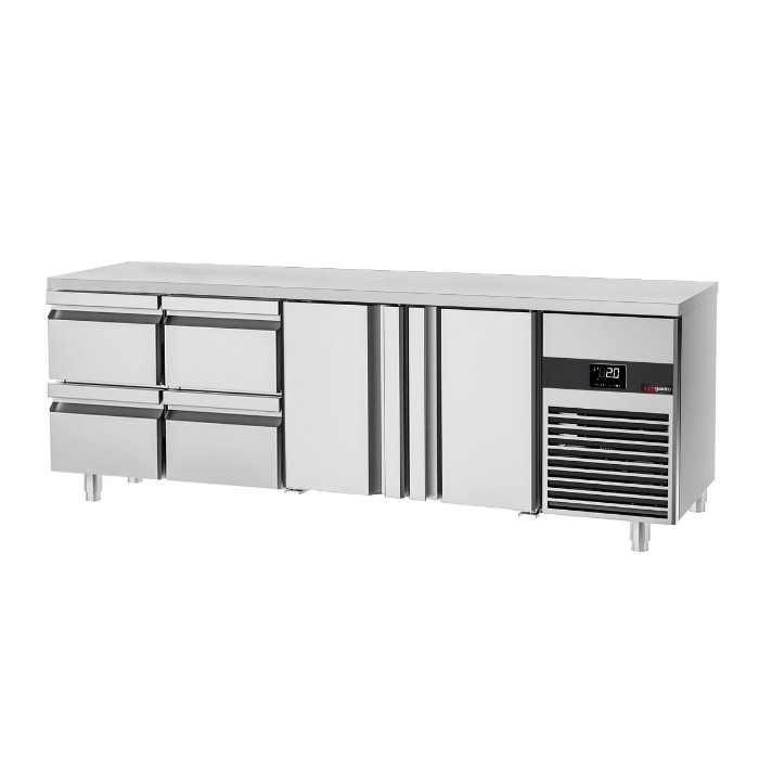Холодильный стол GGM Gastro KTF227ND-EF#2T#4S