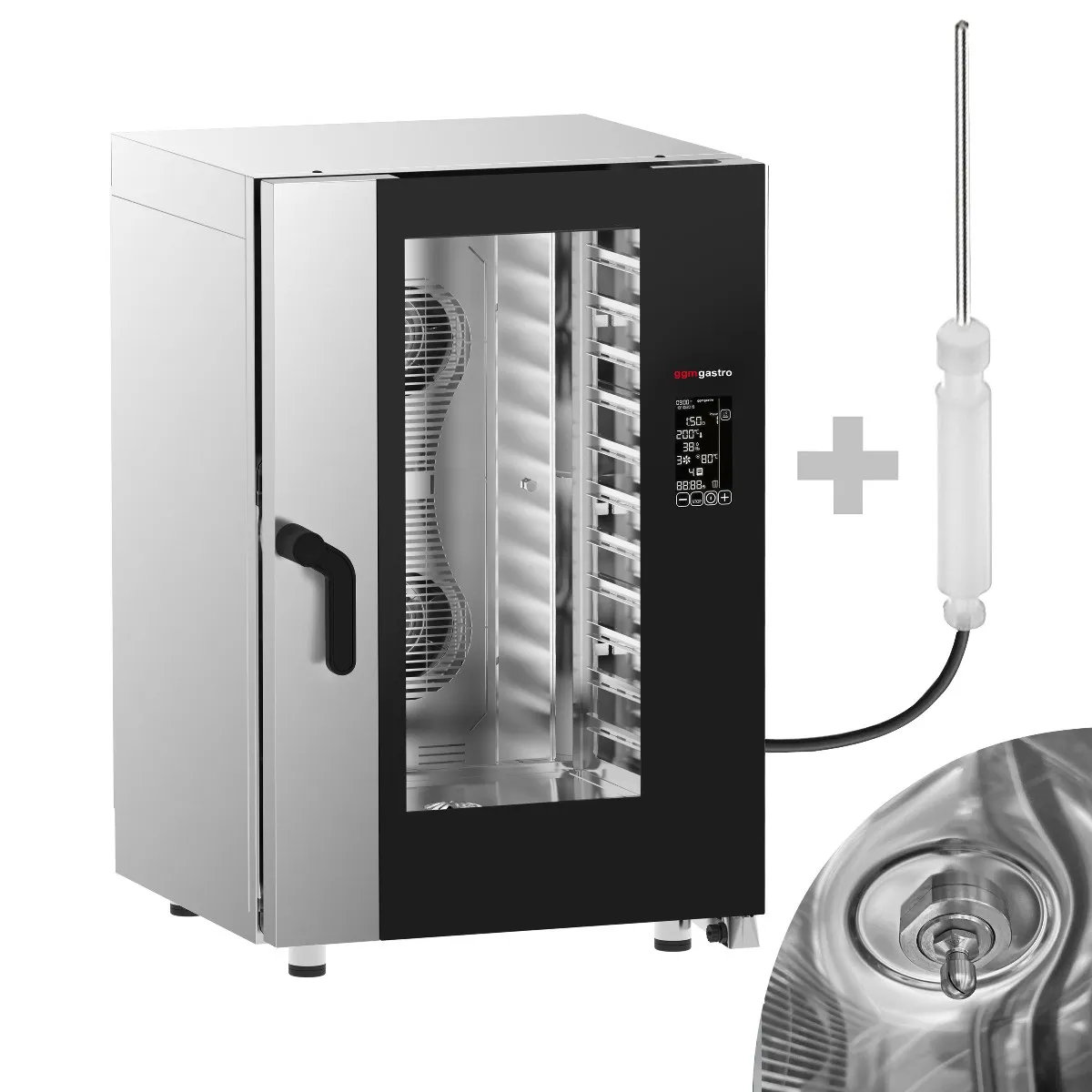 Пароконвектомат – Digital вкл. систему мойки и температурный датчик GGM GASTRO KDDTE1111SCN